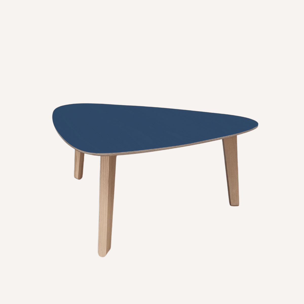 Table basse bleue "Stone" française & design en bois de frêne sain et durable par Skog Design