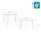 Plan de la table basse "Stone" française & design en bois de frêne sain et durable par Skog Design